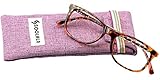 SOOLALA Square Clear Lens Glasses Magnifying Reading Glasses Customized Strengths