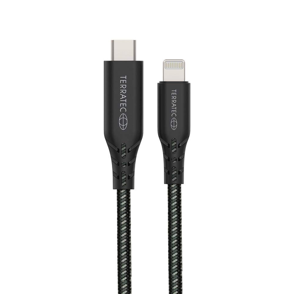 TerraTec Charge CL2 USB C to Lightning Cable, 2 Metres, Made for iPhone, Type C Lightning USB Type-C to Lightning Data Cable for iPhone 12 Pro Max/Mini/11 Pro Max/11 Pro/11/XS MAX/XS/XR/X/8 Plus/8/SE