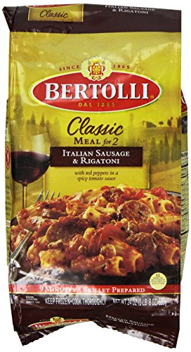Bertolli, Italian Sausage & Rigatoni with Roasted Peppers, Skillet Meals for Two, 24 oz (Frozen)