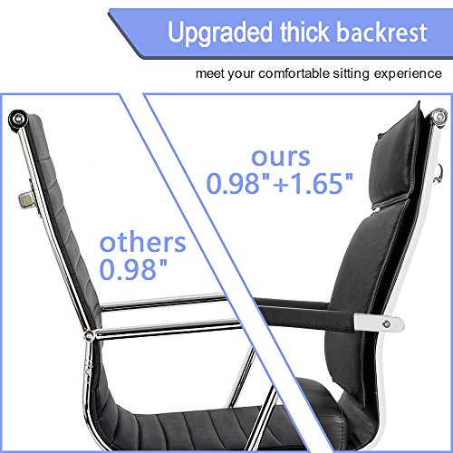 image for Homall Office Chair Mid-Back Computer Chair Modern Desk Chair PU Leath