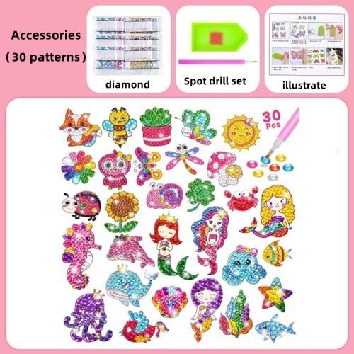 Kit Adesivos De Pintura Com Diamantes Para Crianças Infantil