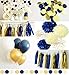 Graduation Decorations Navy Blue Gold 2022 Royal Prince Birthday Decorations Baby Shower Decorations/ Navy Blue Gold Latex Balloons Polka Dot Boy First Birthday/Navy Gold Wedding Decorations
