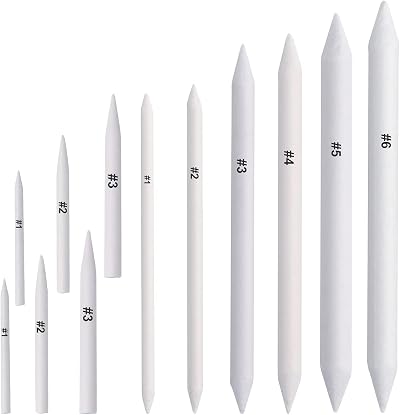 FEBSNOW 12 Pcs Blending Stumps and Tortillions Art Pencils Drawing Tools