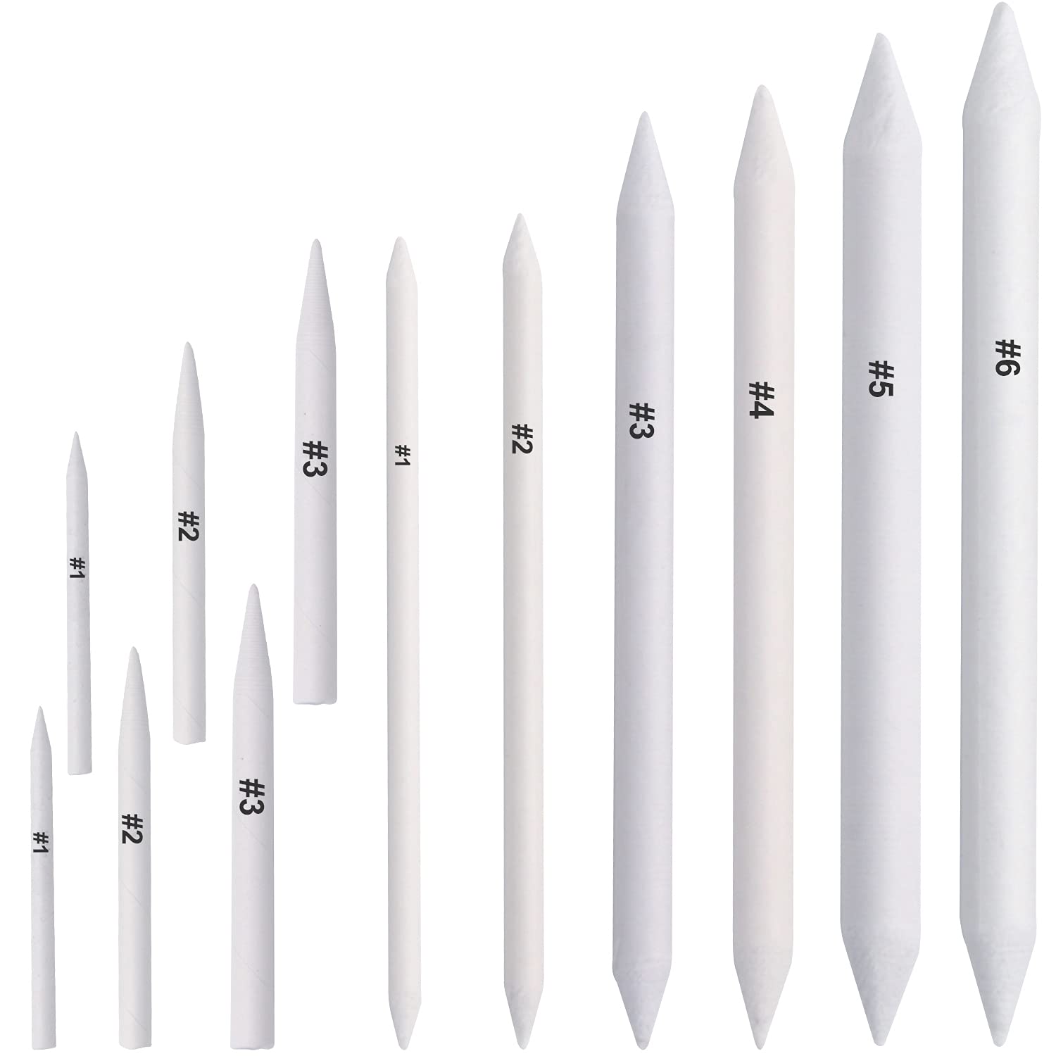 FEBSNOW 12 Pcs Blending Stump and Tortillions, Paper Art Blenders, Art Pencils, Drawing Pencils for Artists Student Sketch Drawing Tools, Drawing Supplies