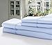 Lux Decor Collection Bed Sheet Set – 4 PC Bed Sheets - Brushed Microfiber - (Queen Size, Checkered Blue)