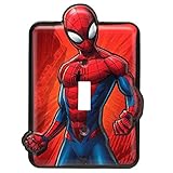 Marvel Spider-Man Metal Light Switch Plate Vintage Embossed Metal Wall Art Sign - An Officially Licensed Product Great Addition To Add What You Love to Your Home/Garage Decor