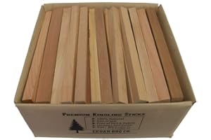 CEDAR BBQ COMPANY Cedar BBQ Co. Cedar Kindling Firestarter - Kiln-Dried - All Natural Red Cedar Aromatic - 7 Lb (0.5 Cubic Foot)