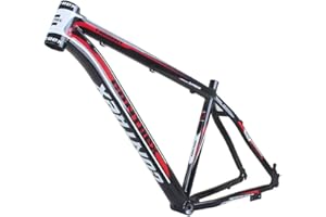 MTB Frame 17'' Aluminum Alloy 26er Mountain Bike Frame Disc Brake QR 135MM Internal Routing 1750g (Color : Black Red, Size : 