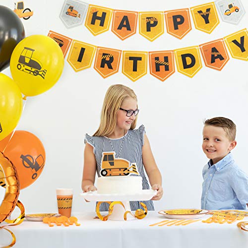 Construction Birthday Party Supplies By Nest Party Designs (179 Pieces) Transportation Party Supplies For Boys or Theme Decorations For Girls Who Love Trucks, Foil Balloons, Builders Hard Hat or Dump Truck Toys