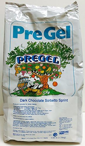 PreGel Dark Chocolate Sorbetto Sprint Powder for Italian Gelato – 3.85 Lbs