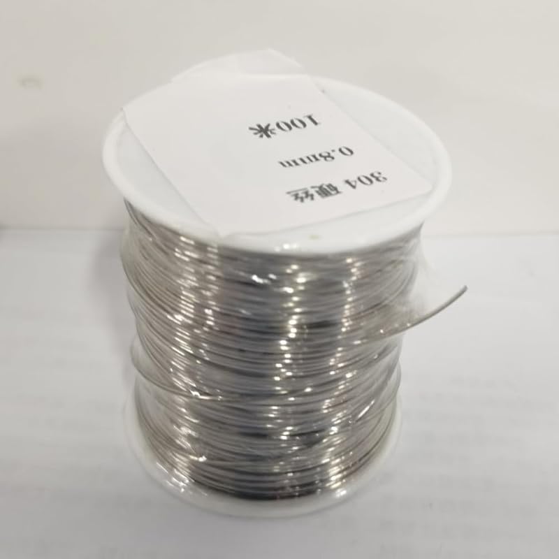 DONGKER 304 Stainless Steel Wire 0.8mm 100m Hard Sculpting Artistic Binding