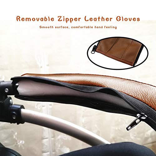 image for Foreverharbor Baby Pram Accessories Stroller Armrest PU Leather Protec