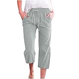 Capri Pants for Women Linen Summer