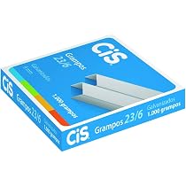 Grampo 23/8 Galvanizado p/40 folhas, 181.0200, Caixa c/ 1000 ...