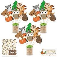 Yaaaaasss! Woodland Animals Centerpiece Sticks DIY Woodland Animals Table Decorations Woodland Creature Cutouts for Woodland Theme Baby Shower Birthday Party Supplies Set of 24