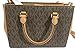 Michael Kors Kellen Medium Satchel Crossbody Bag (Brown pvc)