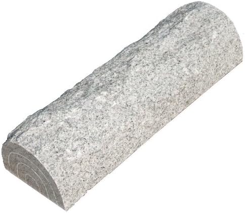 車止め 御影石 薪デザイン４５cm ホワイト 置くだけ簡単車止め カーストッパー この商品は2本1組です カーポート 車庫アクセサリ Amazon