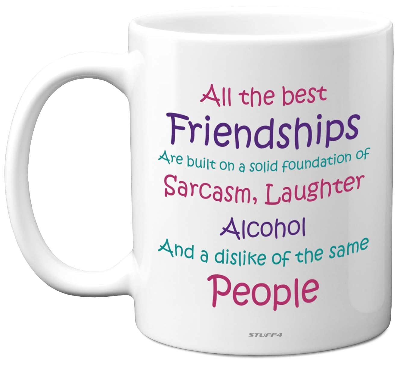 Stuff4 Friendship Mug - All The Best Friendships - Friends Cup Gifts for Women Funny, 11oz Novelty Friendship Mugs, Best Friend Mugs for Women