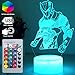 Omega Night Light Lamp 3D Vision Effect LED Night Lights Game Room Bedroom Decor Table Light Remote Control & 16 Colors Birthday Holiday Gift Ideas for Child Kids Teen Boyfriends (Omega(Remote))