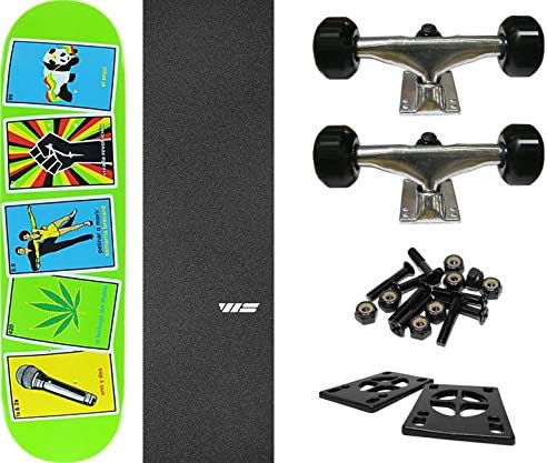 Enjoi Skateboards Samarria Brevard La Loteria II Skateboard Deck Resin-7-8" x 31.6" with Components - Bundle of 6 Items