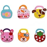 BlastCase Sewing Kit for Kids Craft Set 6 Pcs Kids Sewing Projects Fabric DIY Crafts Purse
