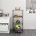 Homebi 4-Tier Wire Shelving 4 Shelves Unit Metal Storage Rack Durable Organizer Perfect for Pantry Closet Kitchen Laundry Organization in Black,21