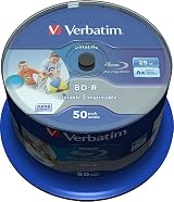Verbatim Blu-ray Disc BD-R SL Datalife 25 GB 6x Printable 50-Pack Spindle view 5