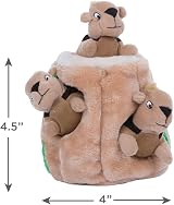Outward Hound Squirrel Dog Toy Plush Hide & Seek Small view 3