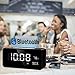 Orionstar Alarm Clock Radio with FM, Wireless Speaker for Bedroom with 8 Inch LED Screen Snooze Sleep Timer Dimmer USB Port Thermometer Display TF AUX Micro SD Widely Compatible Model S1