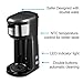 HAMSWAN Single Serve Coffee Maker Brewer, K Cup Coffee Maker for K Cup Pods & Ground Coffee, 2-way Small Thermal Drip Coffee Machine, Programmable, Automatic Clean & Shutoff, Permanent Filter (Black)