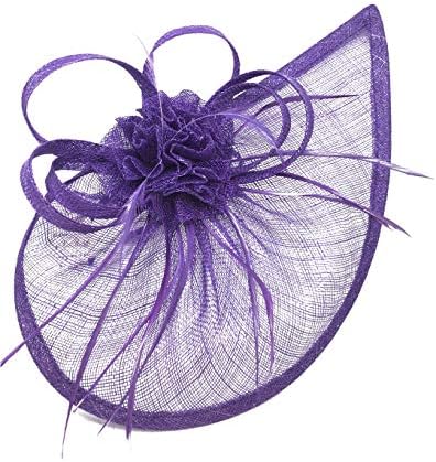 Large Elegant Headband and Clip Sinamay Hat Fascinator Weddings Ladies Day
