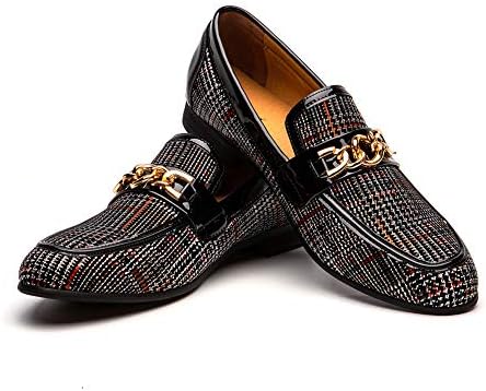 FERUCCI Plaid Loafers Khaki Men\'s Size 9 NWOB FERUCCI Plaid Khaki Fabric Slippers loafers Flats | eBay main image 2