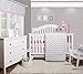 GEENNY OptimaBaby Pink Grey Chevron 6 Piece Baby Girl Nursery Crib Bedding Set