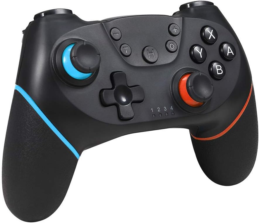 Amazon Co Jp ワイヤレス コントローラー Jevogh Dm01 Nintendo Switch 互換 サードパーティー製 ワイヤレス ゲームパット ジャイロセンサー Turbo機能 振動搭載 日本語取扱説明書 サードパーティー製 Nintendo Switch 対応 ブラック Dm01 黒い