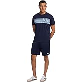 Messi mens Chest Stripe Logo Tee, Lifestyle Short Sleeve T-shirt, Standard Fit With Graphic