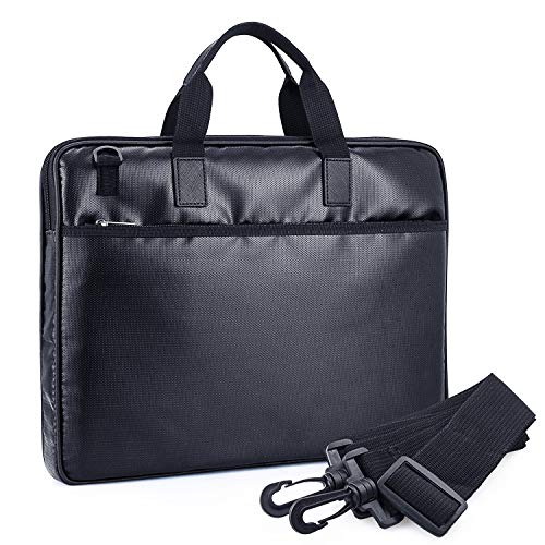 SPLF Fireproof and Waterproof Document Bag, 15.6 Inch Laptop Bag, Fire Proof Safe Box, Briefcase Shoulder Messenger Computer Tablet Sleeve Case Handbag for Men and Women, Black