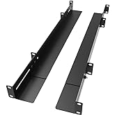 JINGCHENGMEI 1U 19inch Server Rack Rails -15-24 inch Adjustable Depth | for Universal 4-Post or 2-Post Rack Mount Rails for Network Equipment, Server, UPS Mounting Rail Kit (1URR15-24IN)