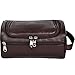 Men Toiletry Bag with Hanging Hook,Classy Waterproof Toiletry Bag,PU Leather Travel Accessories Bag by Sunny Snowy (8020/brown)