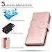 PASONOMI Note 8 Case, Note 8 Wallet Case with Detachable - [Folio Style] PU Leather Wallet case with ID&Card Holder Slot Wrist Strap for Samsung Galaxy Note 8 (Rose Gold, Samsung Galaxy Note 8)