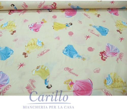 Tela Tela Algodón Disney Princess Princesas a Metro Alt 280 Crema G022: Amazon.es: Hogar