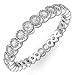 Metal Factory Sterling Silver CZ Stackable Anniversary Eternity Cubic Zirconia Band Ring