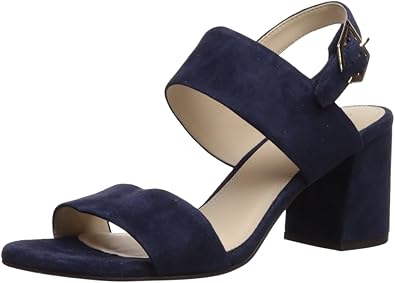 blue suede sandals heels