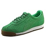 Puma Roma Mono Emboss Women Round Toe Leather Green Sneakers