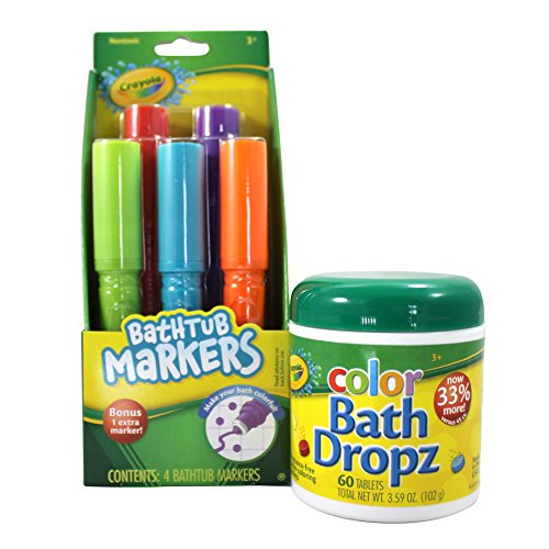 Crayola Bathtub Markers with Crayola Color Bath Drops 60 tablets