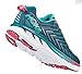 HOKA ONE ONE Womens Clifton 4 Blue Coral/Ceramic Running Shoe - 8.5