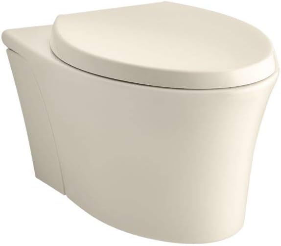 KOHLER K629947 Veil WallHung Elongated Toilet Bowl, Almond, Toilet
