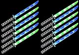Set of 12 VT Ninja Samurai Katana Flashing LED & Clanging Sounds Party Favor Toy Light Up Sword Sabers (Colors May Vary)
