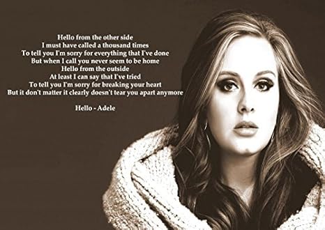 Amazon Adele Hello 歌詞 アルバムカバーデザイン音楽バンドbestフォト写真unique印刷a4ポスターby Ula Bear アートフレーム ポスター オンライン通販 Amazon Adele Hello 歌詞 アルバムカバーデザイン音楽バンドbestフォト写真unique印刷a4ポスターby Ula Bear アートフレーム ポスター オンライン通販