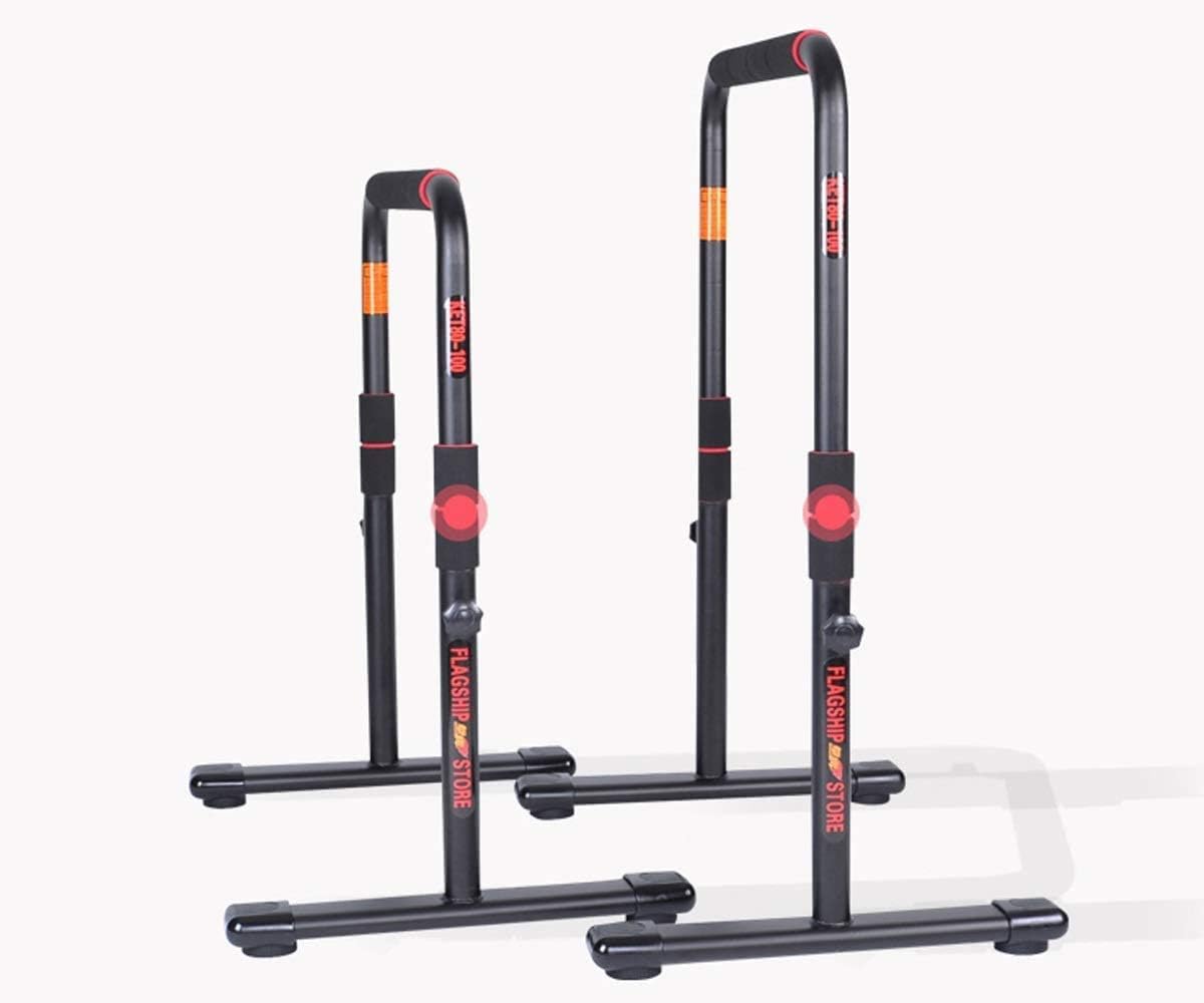 MGIZLJJ Heavy Duty Dip Station Dip Bar Full Pull Up Parallel Bar Fitness Station Strength Training Men and Women Indoor Home Gym Exercise Workout Equipment Single Parallel Bars