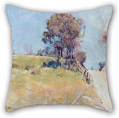 TEEA Throw Pillow Case Of Oil Painting Arthur Streeton - Sunlight (Cutting On A Hot Road) 20 X 20 Inches / 50 By 50 Cm,best Fit For Girls,father,wife,car Seat,dinning Room,floor Twice Sides